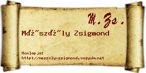Mészöly Zsigmond névjegykártya
